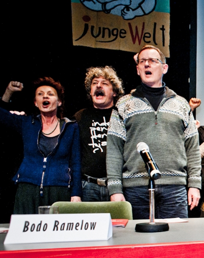 Bodo Ramelow (r.) bei der Rosa-Luxemburg-Konferenz 2013. Foto: Andreas Domma