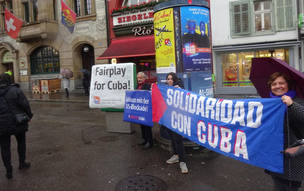 Unblock Cuba in Basel. Foto: Asociaci&oacute;n Suiza-Cuba
