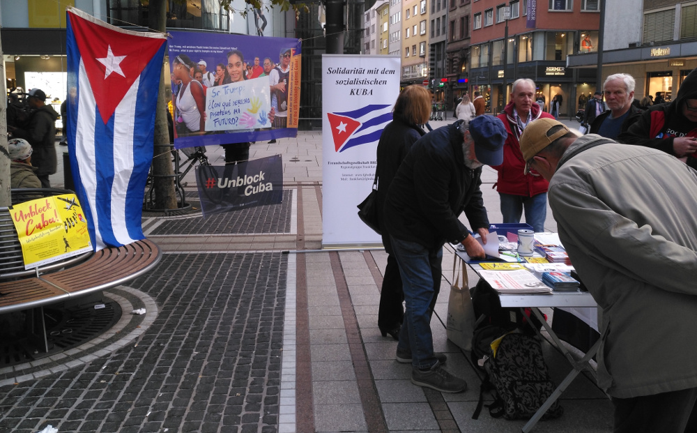 Infostand in Frankfurt am Main