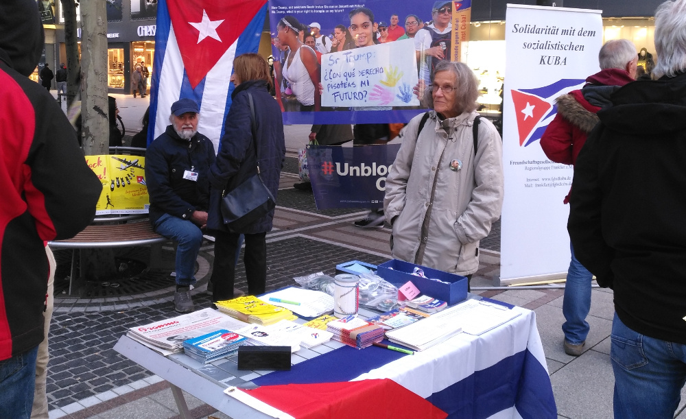 Infostand in Frankfurt am Main