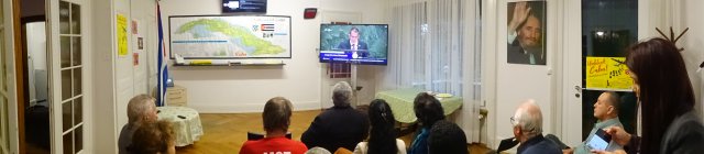 Public Viewing der Abstimmung am 7. November in der kubanischen Botschaft in Bern