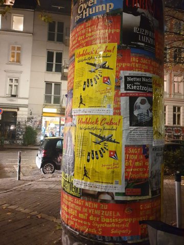 Plakataktion in Hamburg