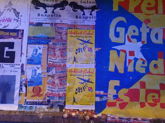 Plakataktion in Hamburg