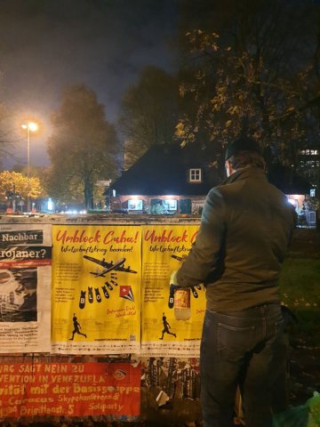 Plakataktion in Hamburg