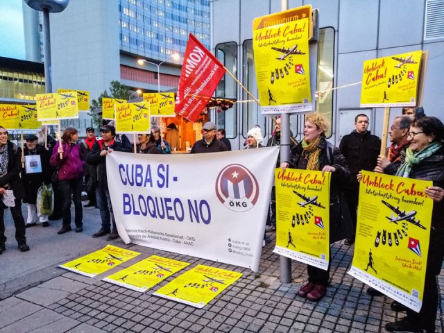 Kundgung vor dem Sitz der Vereinten Nationen in Wien, 6. November 2019