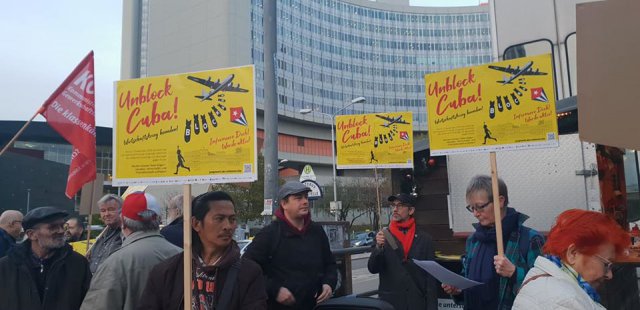 Kundgung vor dem Sitz der Vereinten Nationen in Wien, 6. November 2019