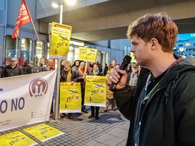 Kundgung vor dem Sitz der Vereinten Nationen in Wien, 6. November 2019